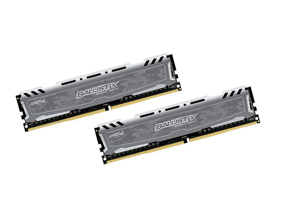 BLS2K8G4D240FSB Crucial Ballistix Sport 16GB Kit (2 X 8GB) PC4-19200 DDR4-2400MHz non-ECC Unbuffered CL16-16-16 288-Pin DIMM 1.2V Memory