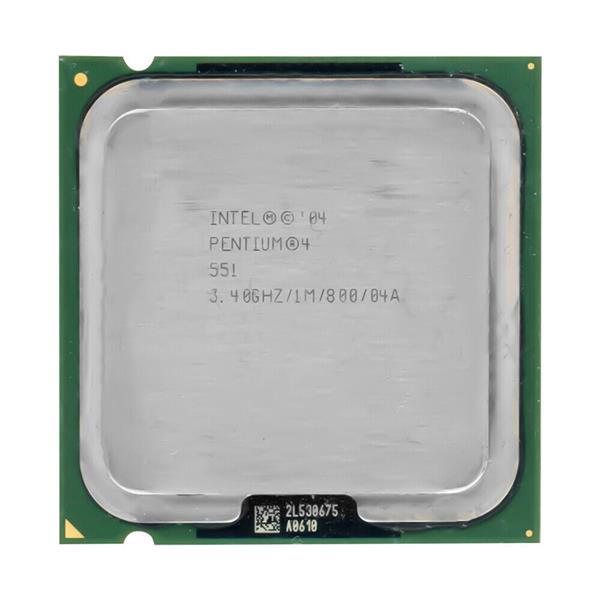 BX80547PG340EKT Intel Pentium 4 551 3.40GHz 800MHz FSB 1MB L2 Cache Socket PLGA775 Processor Supporting HT Technology