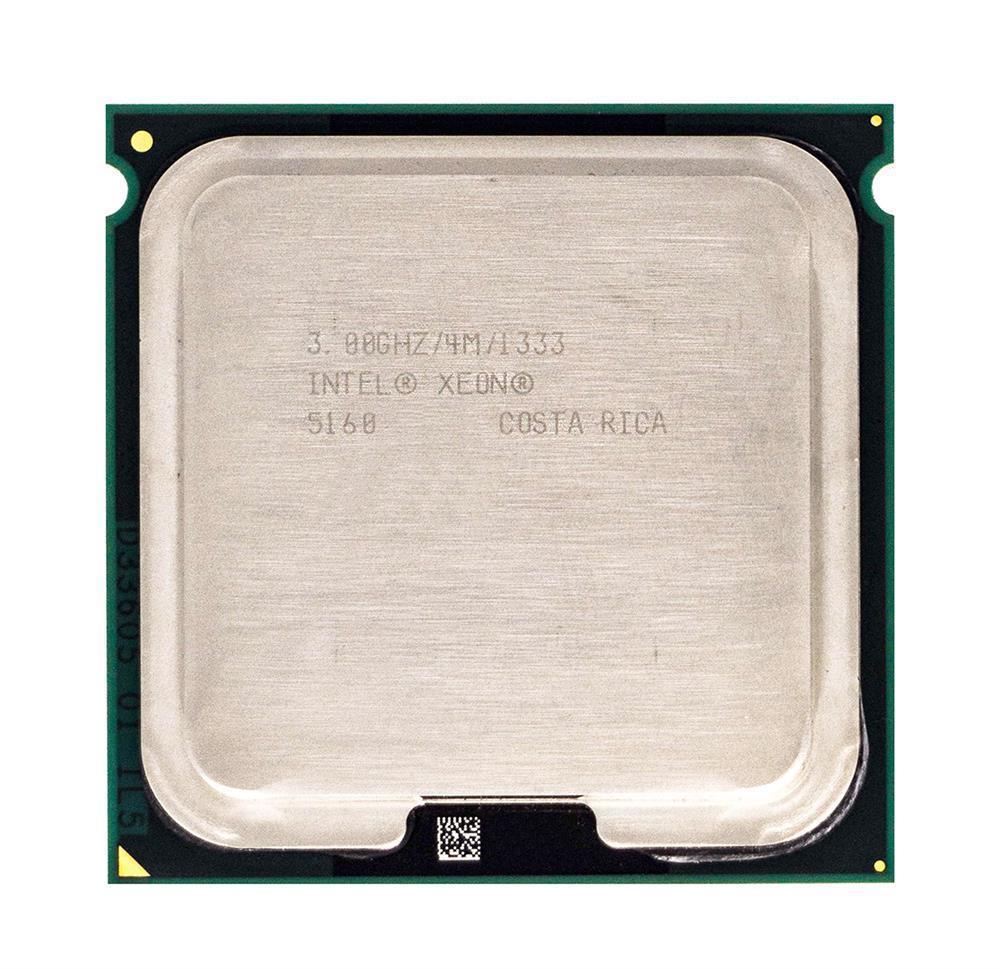BX805565160A Intel Xeon 5160 Dual Core 3.00GHz 1333MHz FSB 4MB L2 Cache Socket LGA771 Processor