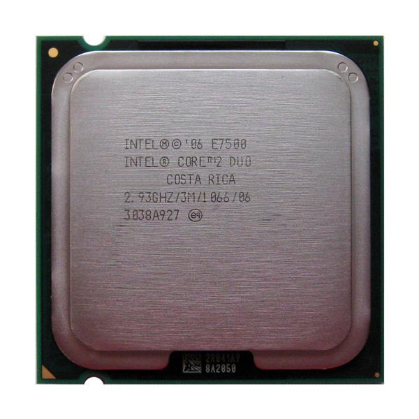 BXC80571E7500 Intel Core 2 Duo E7500 2.93GHz 1066MHz FSB 3MB L2 Cache Socket LGA775 Desktop Processor