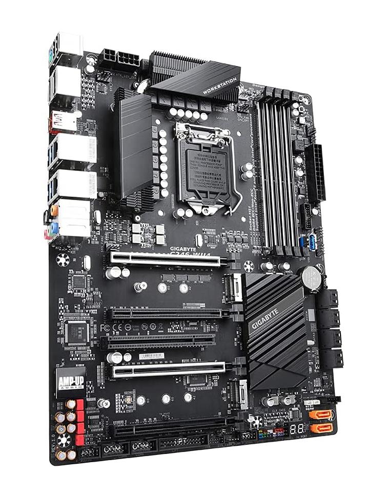 C246-WU4 (rev. 1.0) Gigabyte Socket LGA 1151 Intel C246 Chipset Intel Xeon E-Series 9th/8th Generation Core Pentium / Celeron Processors Support DDR4 4x DIMM 8x SATA 6.0Gb/s ATX Motherboard (Refurbished)