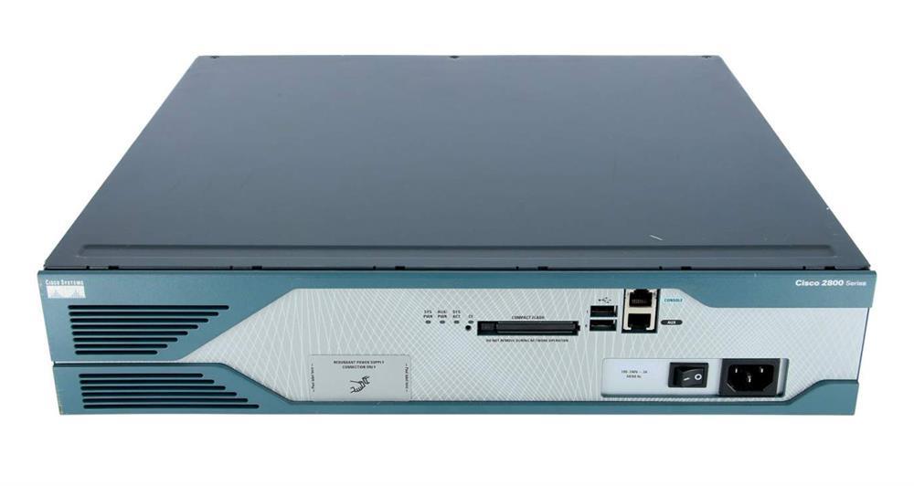 C2821-VSEC-CCME/K9 Cisco 2821 Voice Security Router Bundle With PVDM2-32 FL-CCME-48 Advanced IP Services 64F/256D (Refurbished)