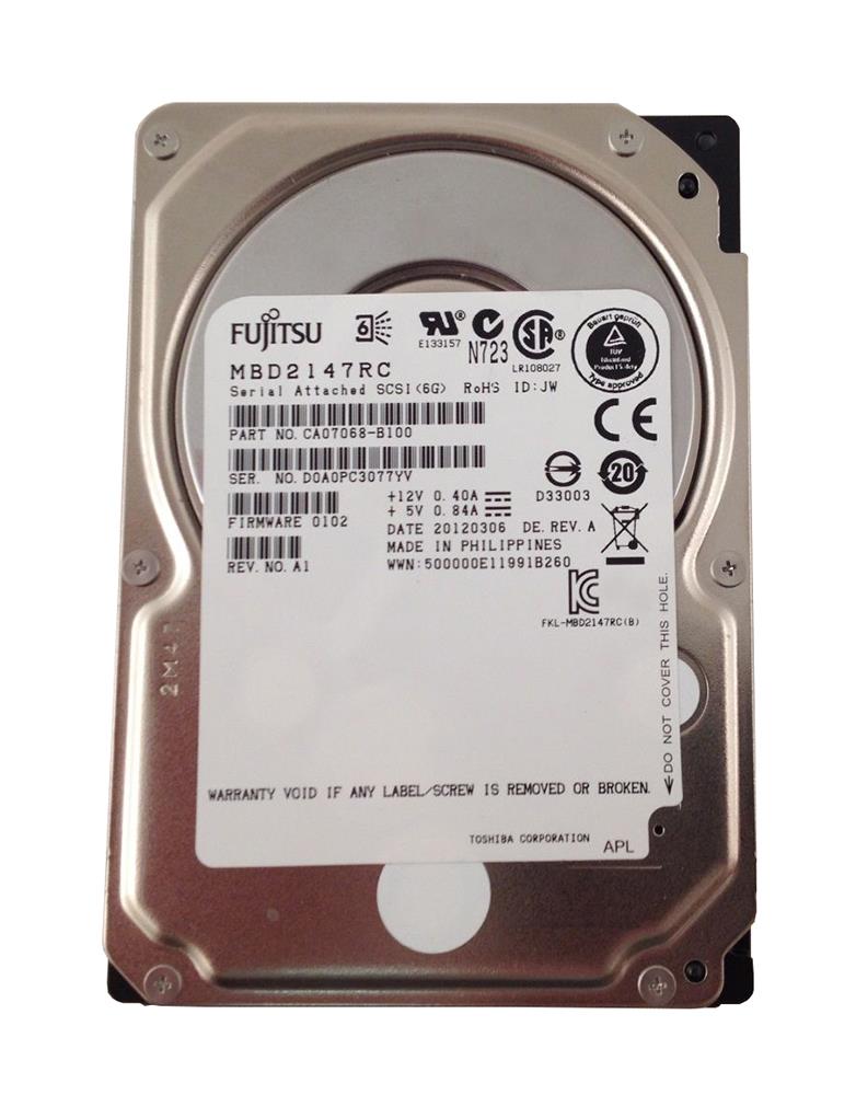 CA07068-B100 Fujitsu Enterprise 147GB 10000RPM SAS 6Gbps 16MB Cache 2.5-inch Internal Hard Drive