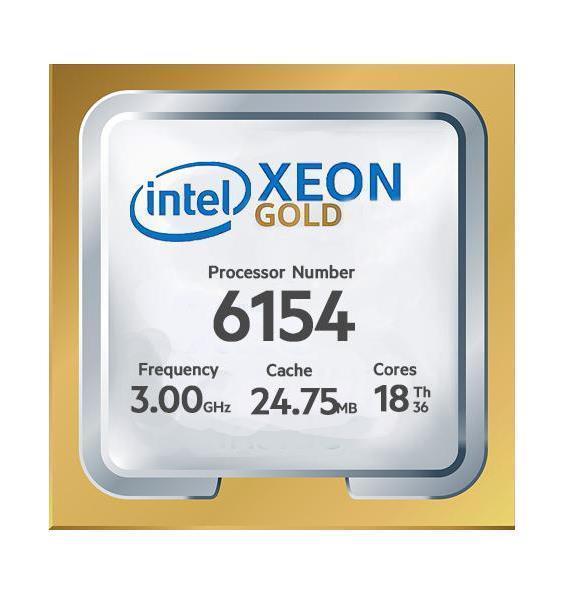 CD8067303592700 Intel Xeon Gold 6154 18-Core 3.00GHz 10.40GT/s UPI 24.75MB L3 Cache Socket LGA3647 Processor
