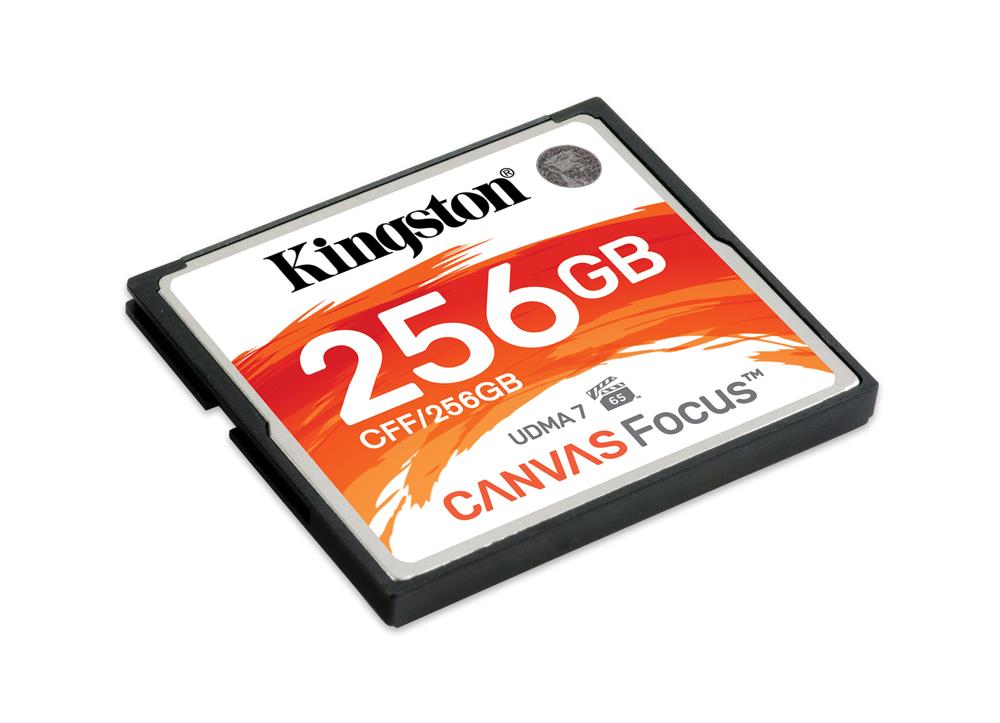 CFF/256GB Kingston Canvas Focus 256GB up to 150R/130W UDMA7 VPG-65 CompactFlash Memory