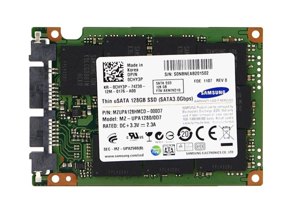 CHY3P Dell 128GB MLC SATA 3Gbps uSATA 1.8-inch Internal Solid State Drive (SSD)