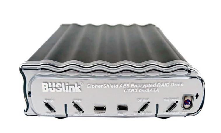 CSX-8TSU3KKB Buslink CipherShield 8TB SATA USB 3.2 eSATA External Hard Drive
