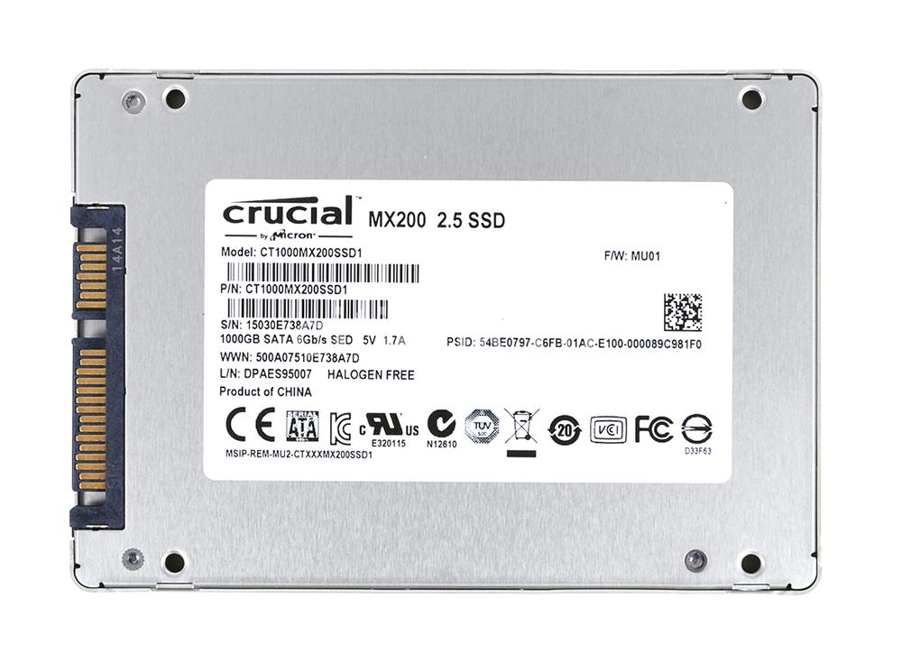CT1000MX200SSD1 Crucial MX200 Series 1TB MLC SATA 6Gbps 2.5-inch Internal Solid State Drive (SSD)