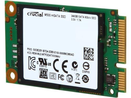 CT240M500SSD3 Crucial M500 Series 240GB MLC SATA 6Gbps mSATA Internal Solid State Drive (SSD)