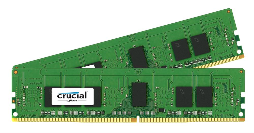 CT2K4G4RFS8213 Crucial 8GB Kit (2 X 4GB) PC4-17000 DDR4-2133MHz Registered ECC CL15 288-Pin DIMM 1.2V Single Rank Memory
