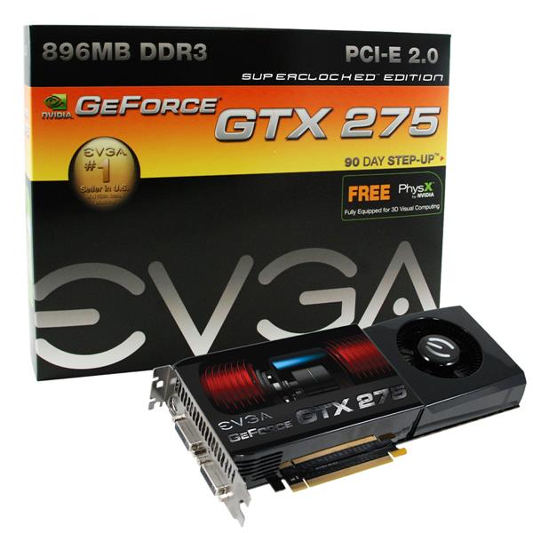 D13Y4 Dell 896MB EVGA nVidia GeForce GTX275 DDR3 PCI Express 2.0 Video Graphics Card