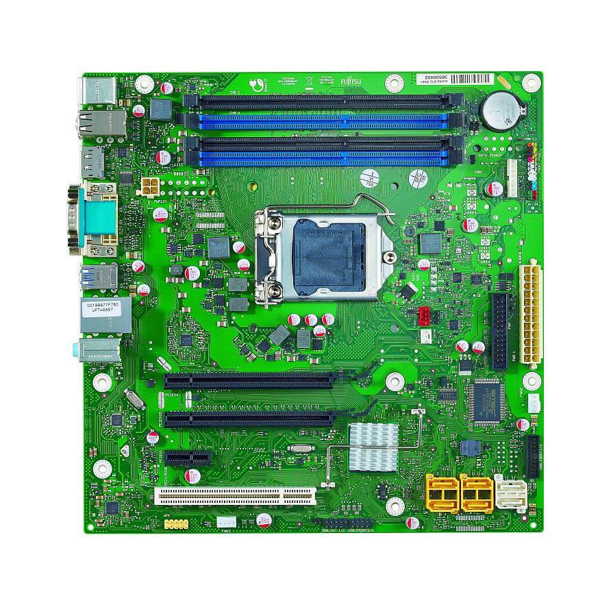 D3162-A Fujitsu Socket LGA 1155 Intel Q77 Express Chipset Core i7 / i5 / i3 / Pentium / Celeron Processors Support DDR3 4x DIMM SATA 6.0Gb/s Micro-ATX Motherboard (Refurbished)