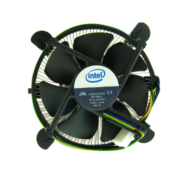 D34223-002 Intel Socket LGA775 Aluminum Heat Sink 3-inch Fan with 4-Pin Connector