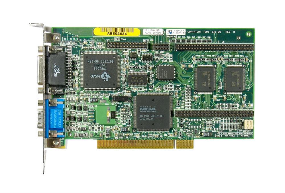 D3568-69005 HP Matrox Millenium MGA 2MB PCI Graphics Controller Card
