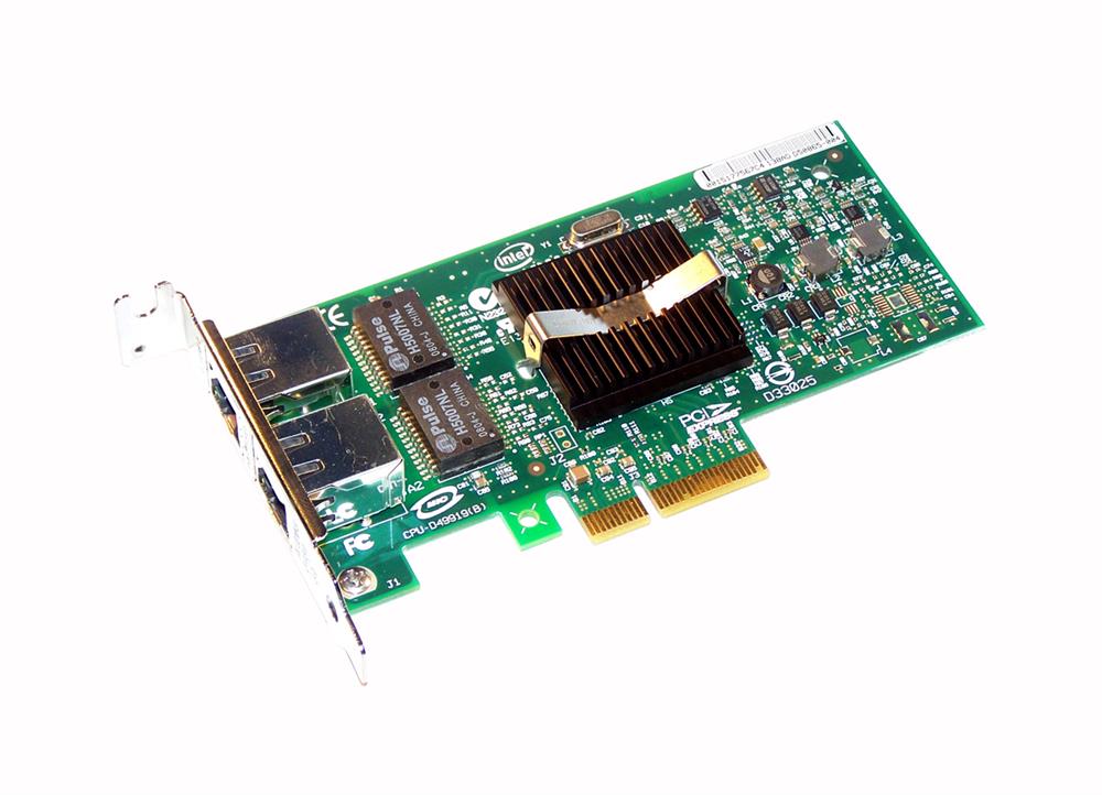 D50865-007 Intel PRO/1000 PT Dual-Ports RJ-45 1Gbps 10Base-T/100Base-TX/1000Base-T Gigabit Ethernet PCI Express x4 Low Profile Server Network Adapter