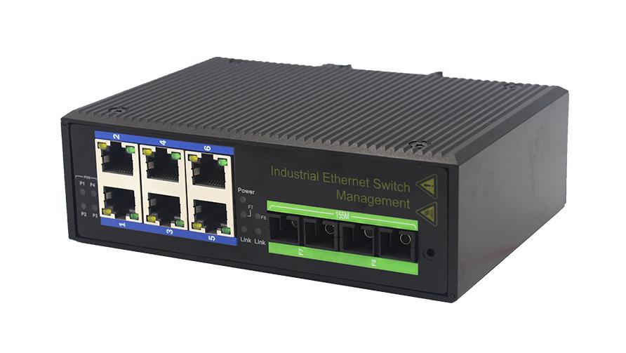 DAN-W5208 Cables Unlimited Kyanite Industrial Managed Switches with 6 10/100Mbps RJ-45+2 100Mbps FX SC