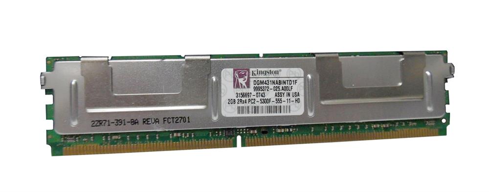 DGM431NABINTD1F Kingston 2GB PC2-5300 DDR2-667MHz ECC Fully Buffered CL5 240-Pin DIMM Dual Rank Memory Module
