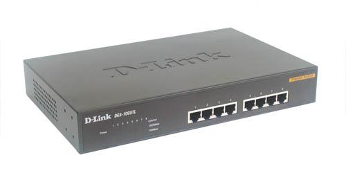 DGS-1008TL D-Link 8-Ports 10/100/1000Mbps Rack-Mountable Switch (Refurbished)