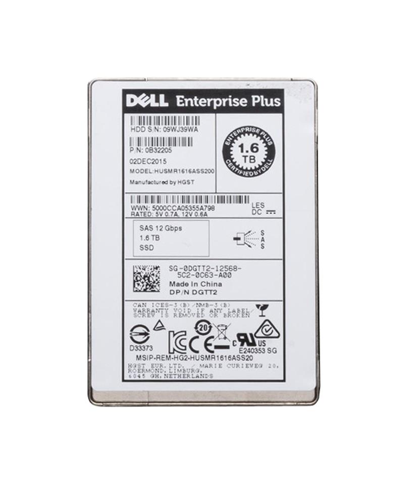 DGTT2 Dell 1.6TB MLC SAS 12Gbps 2.5-inch Internal Solid State Drive (SSD)
