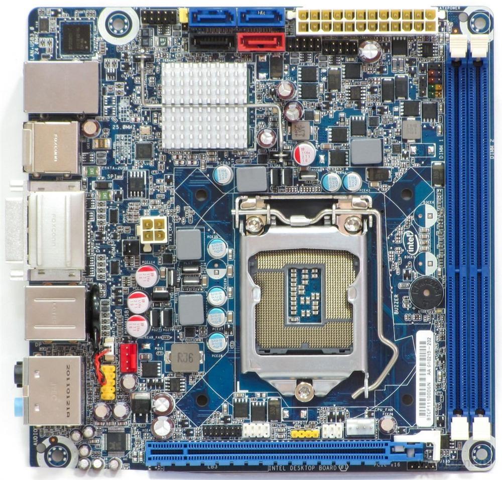 DH67CF Intel Desktop Motherboard iH67 Express Chipset Socket H2 LGA1155 mini ITX 1 x Processor Support (Refurbished)