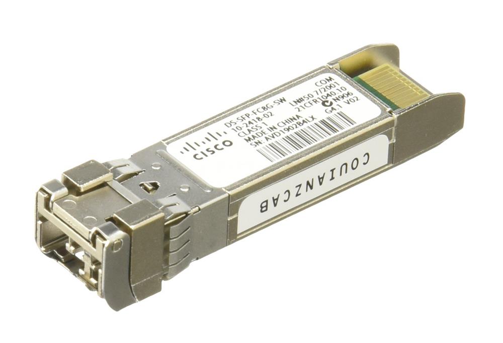 DS-SFP-FC8G-SW Cisco 8Gbps Short Wave Fibre Channel Multi-mode Fiber 150m 1310nm Duplex LC Connector SFP+ Transceiver Module (Refurbished)