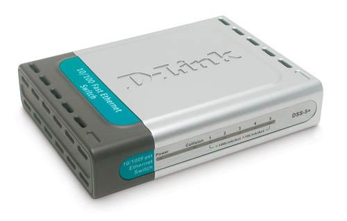 DSS-5+ D-Link 5-Ports RJ-45 10Base-T to 100Base-TX 100Mbps Fast Ethernet Desktop Switch (Refurbished)