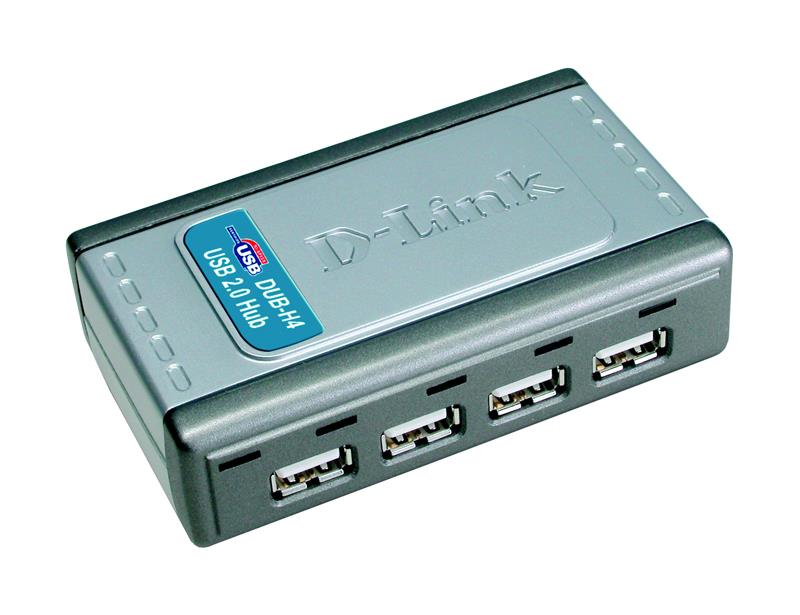 DUB-H4-B1 D-Link 4-Ports High Speed USB 2.0 Hub (Refurbished)