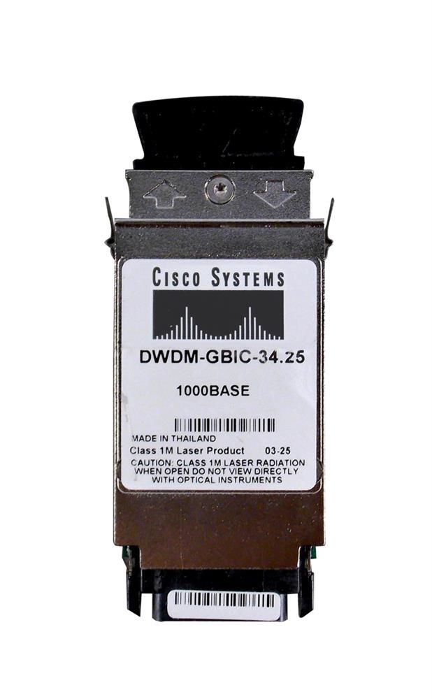 DWDM-GBIC-34.25/NS Cisco 1.25Gbps 1000Base-DWDM Single-Mode Fiber 80km 1534.25nm Duplex SC Connector GBIC Transceiver Module
