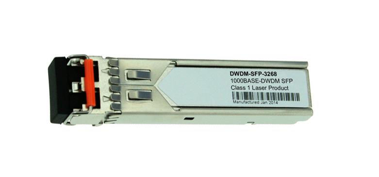 DWDM-SFP-3268 Cisco 1.25Gbps 1000Base-DWDM Single-Mode Fiber 80km 1532.68nm LC Connector SFP Transceiver Module