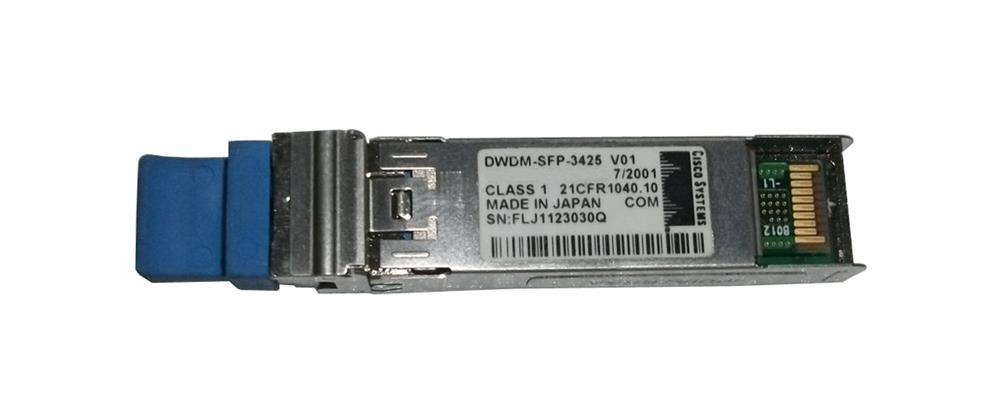DWDM-SFP-3425 Cisco 1.25Gbps 1000Base-DWDM Single-Mode Fiber 80km 1534.25nm LC Connector SFP Transceiver Module