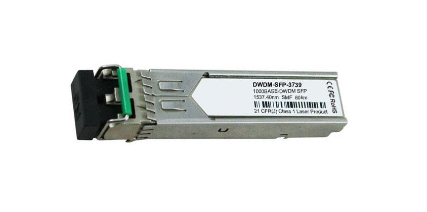 DWDM-SFP-3739 Cisco 1.25Gbps 1000Base-DWDM Single-Mode Fiber 80km 1537.40nm LC Connector SFP Transceiver Module
