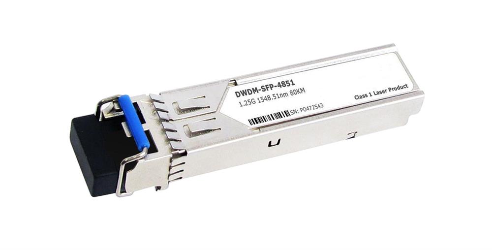 DWDM-SFP-4851 Cisco 1.25Gbps 1000Base-DWDM Single-Mode Fiber 80km 1548.51nm LC Connector SFP Transceiver Module