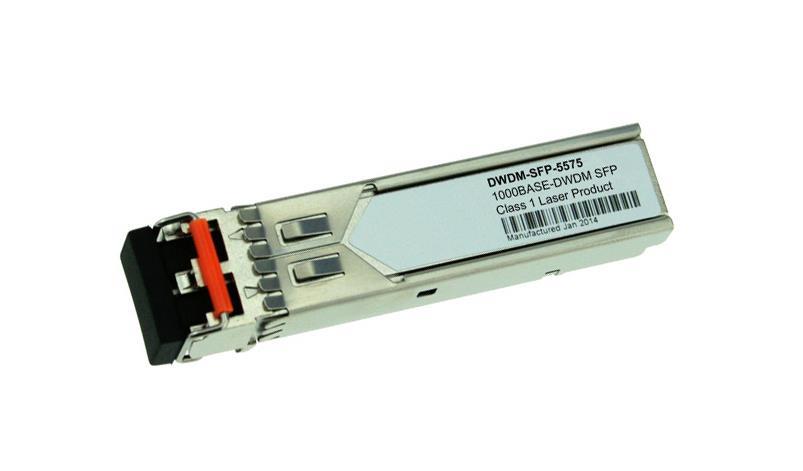 DWDM-SFP-5575 Cisco 1.25Gbps 1000Base-DWDM Single-Mode Fiber 80km 1555.75nm LC Connector SFP Transceiver Module