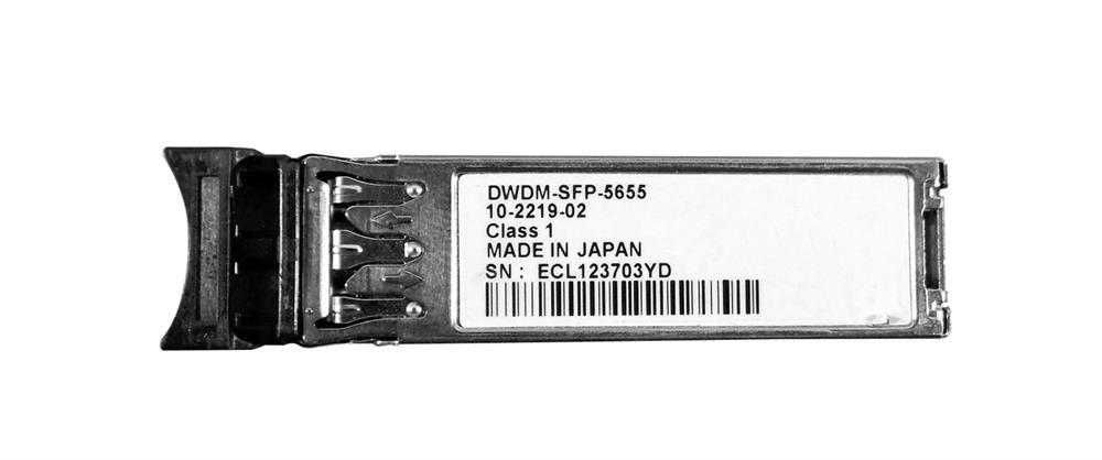 DWDM-SFP-5655/NS Cisco 1.25Gbps 1000Base-DWDM Single-Mode Fiber 80km 1556.55nm LC Connector SFP Transceiver Module