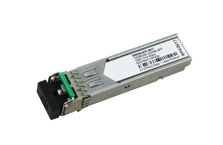 DWDM-SFP-5817 Cisco 1.25Gbps 1000Base-DWDM Single-Mode Fiber 80km 1558.17nm LC Connector SFP Transceiver Module