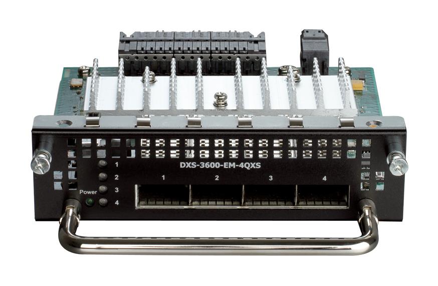 DXS-3600-EM-4QXS D-Link 4-Port 40gbe Qsfp+ Expansion Module For Dxs-3600 (Refurbished)