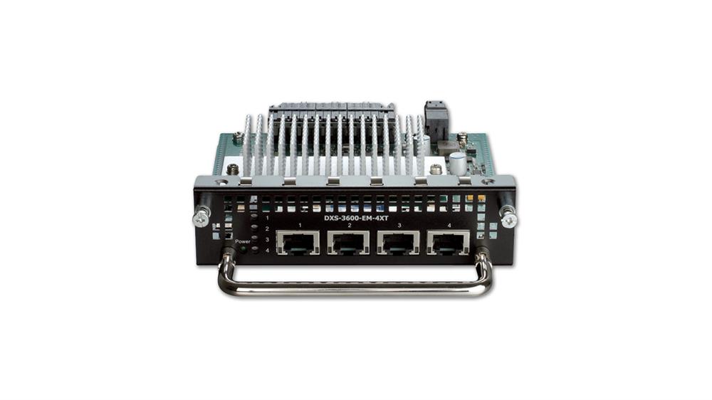 DXS-3600-EM-4XT D-Link 4-Port 10GBase-T Module for DXS-3600 Series Switches (Refurbished)