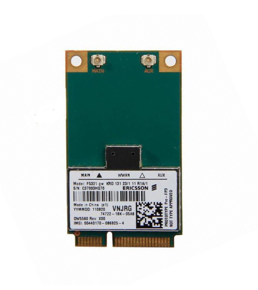 DW5560 Dell Ericsson Wwan 3g Card For Latitude Series Pn Vnjrg