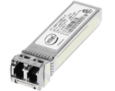 E10GSFPSR Intel 10Gbps 10GBase-SR Multi-mode Fiber 300m 850nm Dual Rate Duplex LC Connector SFP+ Transceiver Module for X520 Series Adapter