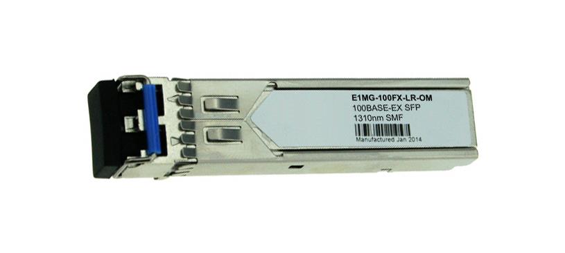 E1MG-100FX-LR-OM Brocade 100Mbps OC-3/STM-1 LR-1 100Base-FX Single-mode Fiber 40km 1310nm Duplex LC Connector SFP Transceiver Module