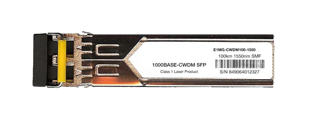 E1MG-CWDM100-1550 Brocade 1Gbps 1000Base-CWDM Single-mode Fiber 100km 1550nm Duplex LC Connector SFP Transceiver Module