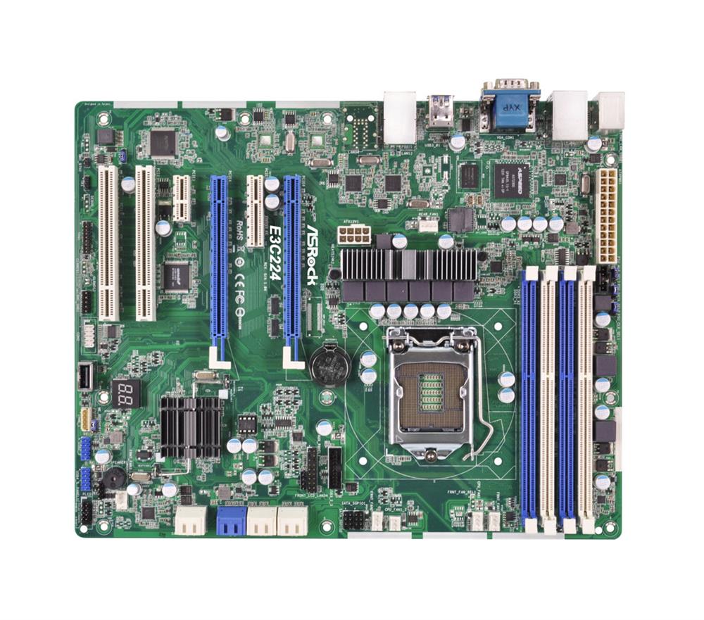 E3C224 ASRock LGA1150 Intel C224 DDR3 SATA3&usb3.0 V&2GBe A (Refurbished)