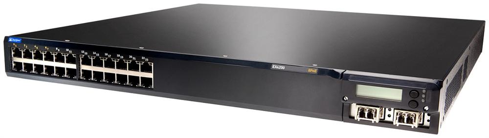 EX4200-24T-A1 Juniper EX4200 24-Ports 10/100/1000Base-T (8 PoE ports) + 320Watt AC Power Supply Includes 50cm Virtual Chassis Cable (Refurbished)