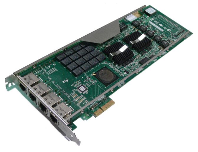 EXPI9014PT Intel PRO/1000 PT Quad-Ports RJ-45 1Gbps 10Base-T/100Base-TX/1000Base-T Gigabit Ethernet PCI Express x4 Bypass Server Network Adapter