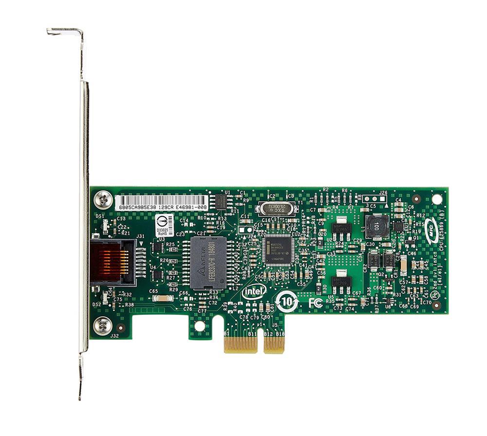 EXPI9301CT Intel PRO/1000 CT Single-Port RJ-45 1Gbps 10Base-T/100Base-TX/1000Base-T Gigabit Ethernet PCI Express Desktop Network Adapter