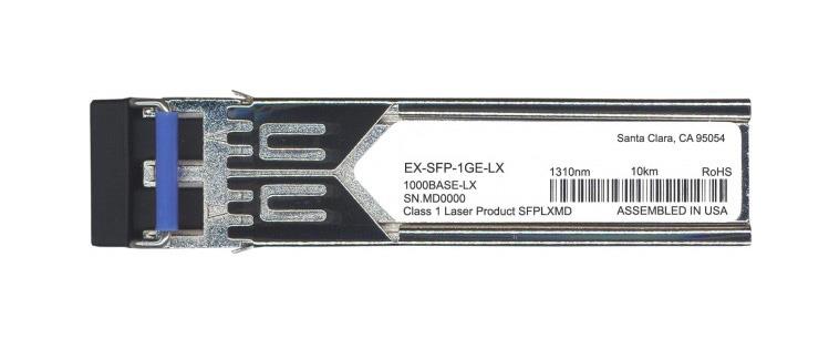 EXSFP1GELX Juniper 1Gbps 1000Base-LX Single-mode Fiber 10km 1310nm Duplex LC Connector SFP Transceiver Module (Refurbished)