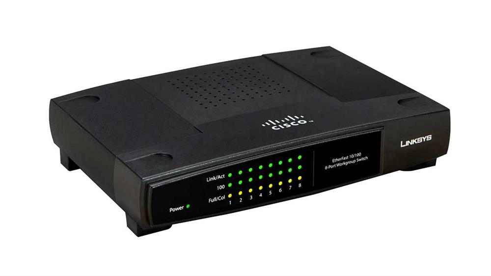 EZXS88W Linksys EtherFast 8-Ports 10/100 RJ-45 Workgroup Fast Ethernet Switch (Refurbished)