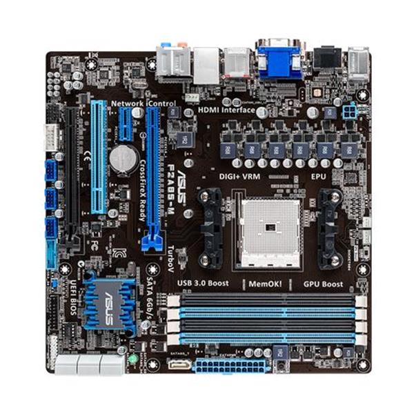 F2A85-M/CSM-B2 ASUS Socket FM2 AMD A85X Chipset AMD Athlon/ A-Series Processors Support DDR3 4x DIMM 7x SATA 6.0Gb/s Micro-ATX Motherboard (Refurbished)