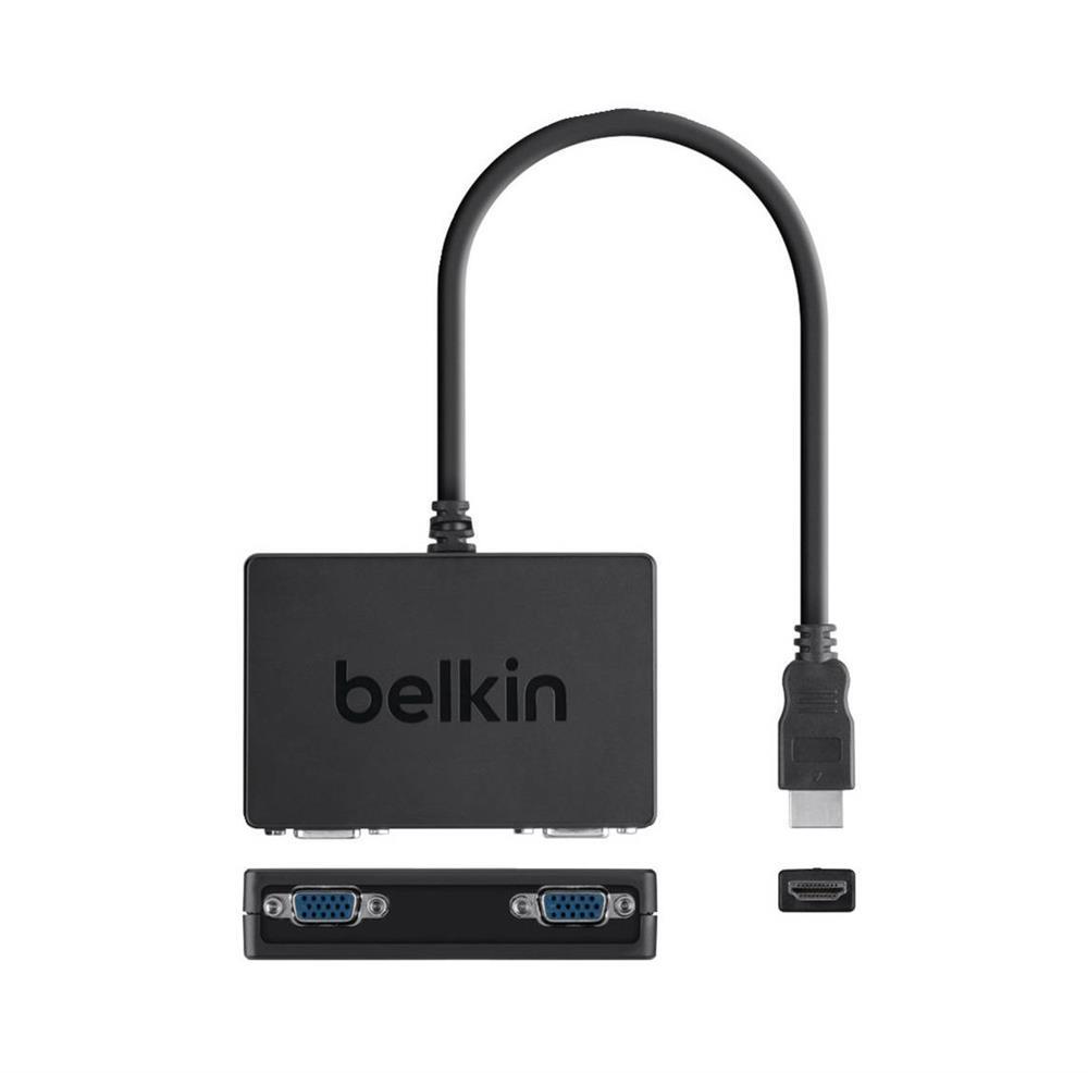 F2CD063-A1 Belkin HDMI To 2x Vga F Splitter Adap Dongle