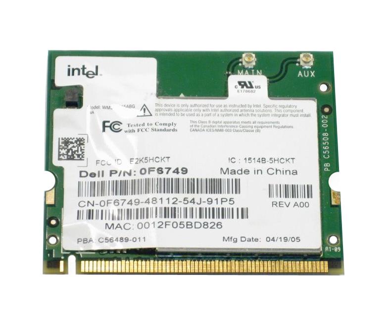 F6749 Dell Intel Pro Wireless 2915 802.11a/b/g MiniPCI Card